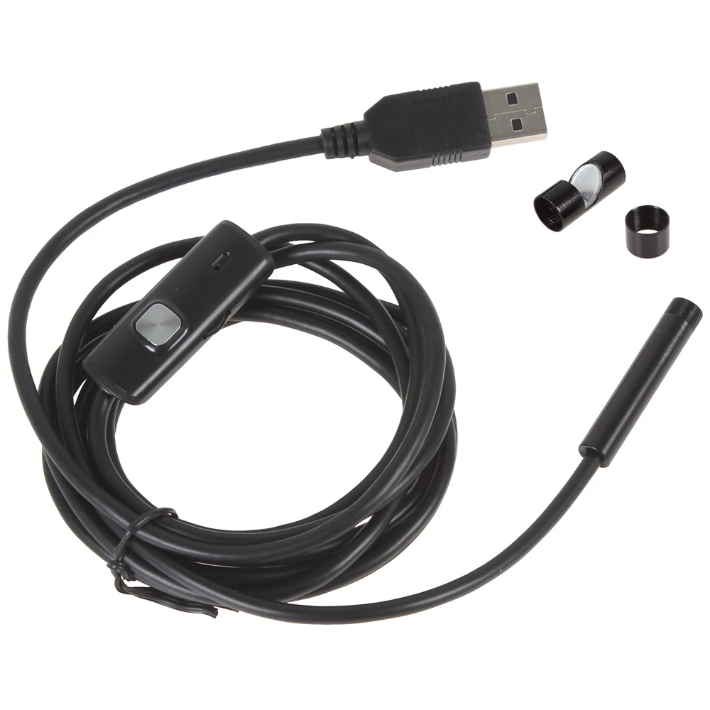 Antscope 2 м USB Камера эндоскопа Регулируемая Кнопка 6LED IP67 Водонепроницаемый сбоку