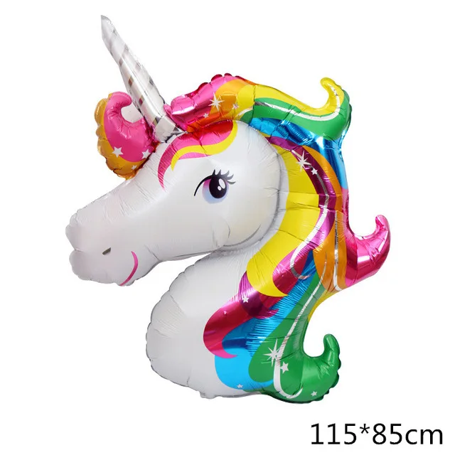 Big Multi Unicorn Birthday Balloons Rose Pink Flamingo Moon Heart Beer cup Foil Balloon Wedding Mariage Decoration Adult Party Helium Air Globos - Цвет: Big Multi Unicorn