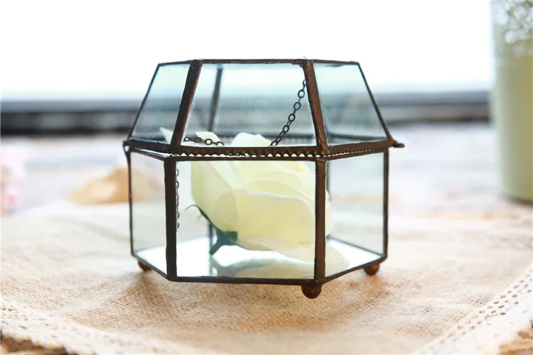 Подарочная коробка на День святого Валентина стеклянная теплица суккуленты мох