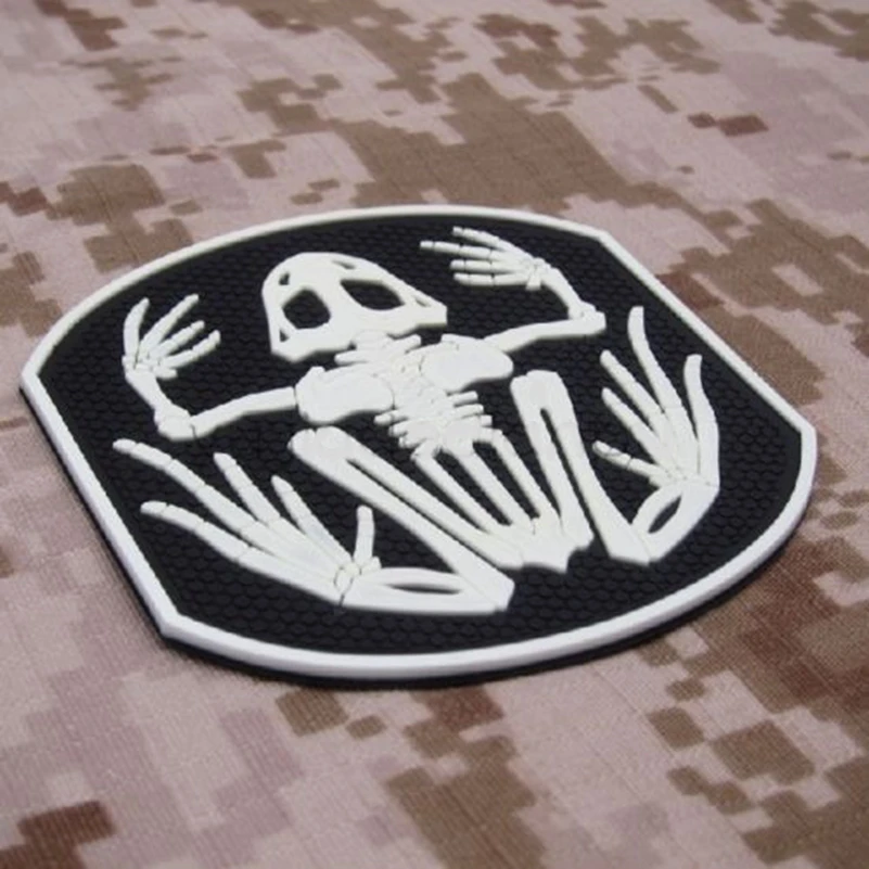 Devgru спецназ ВМС команда 6 Скелет Лягушки Frogman боевой дух резиновый отрезок из ПВХ Армия Тактический Swat значок военные нашивки