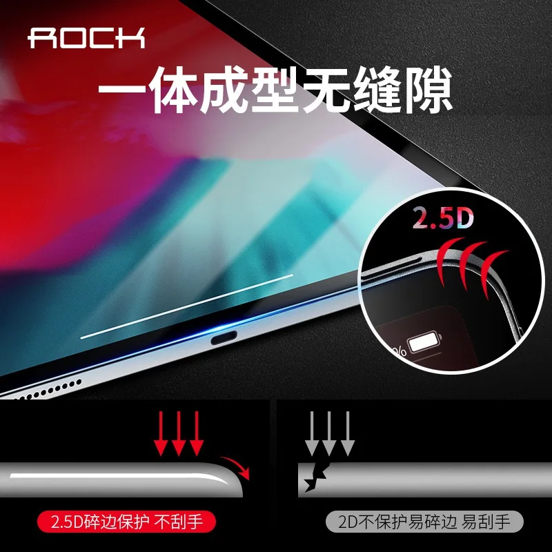 ROCK Полноэкранный протектор для iPad Pro 11 12,9 дюймов, защитное закаленное стекло для Apple iPad Pro 12,9 11, защита экрана