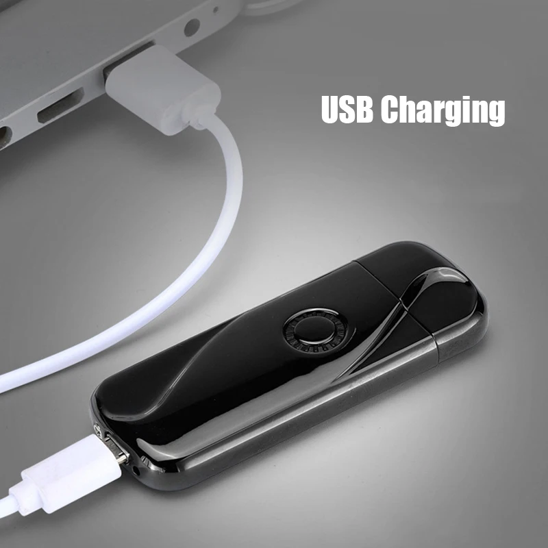 Металлическая ультратонкая USB перезаряжаемая Зажигалка электронная сигарета зажигалки беспламенная импульсная ветрозащитная электрическая катушка зажигалки зажигалка usb