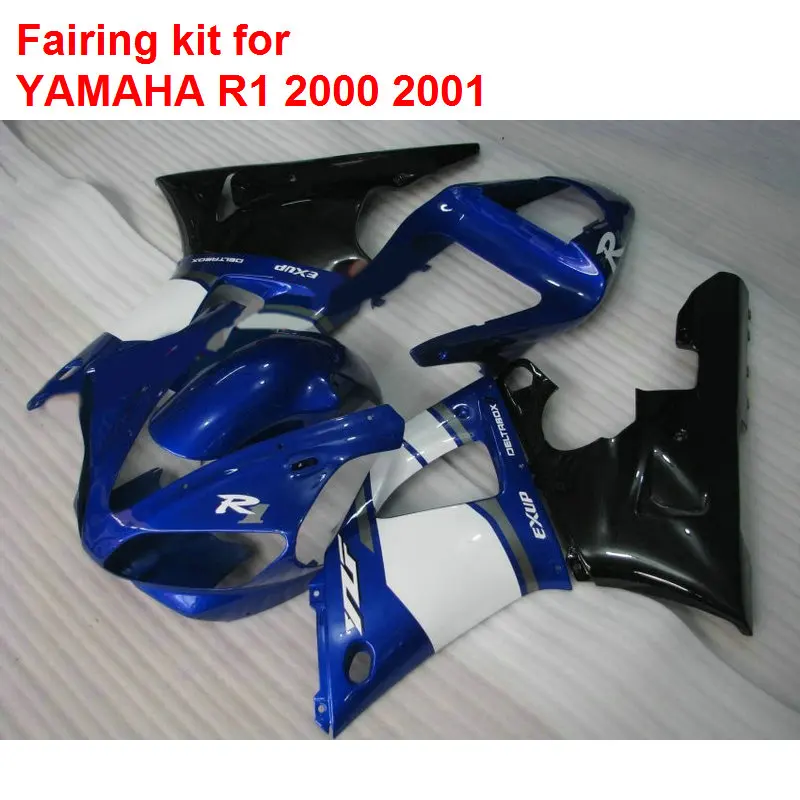 Комплект обтекателей для кузова YAMAHA R1 2000 2001 синий черный белый Обтекатели YZF 00 01