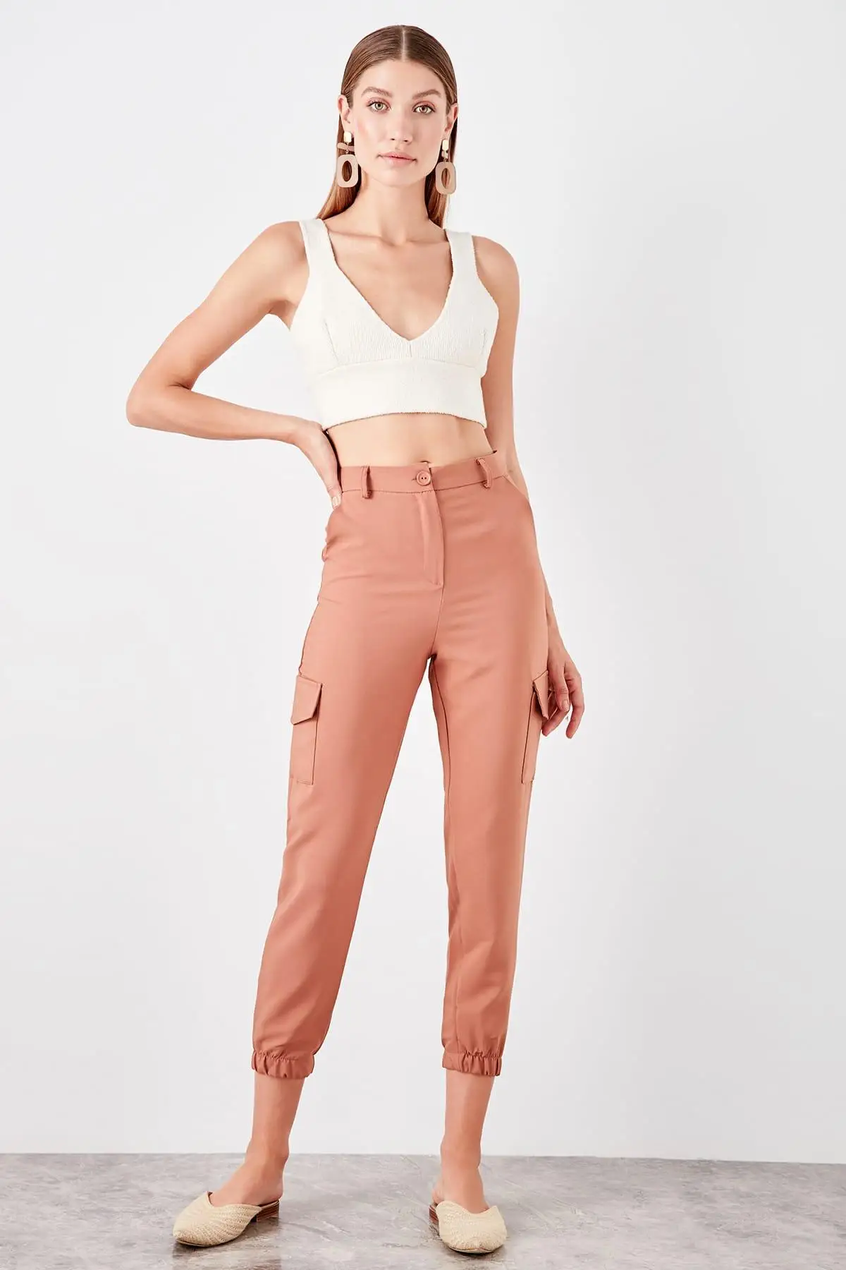 Trendyol Camel Side Pocket Detail Pants TWOSS19PL0138 | Женская одежда