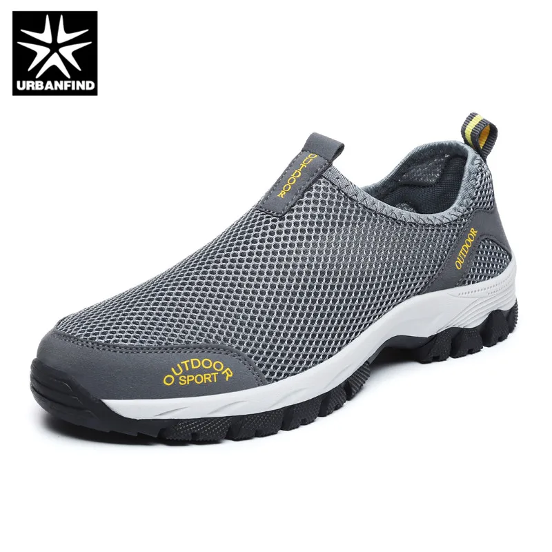 URBANFIND 2019 Men Summer Comfortable Casual Shoes Slip-on Breathable Air Mesh Flats Trainers Sneakers Water Loafers 39-49 | Обувь