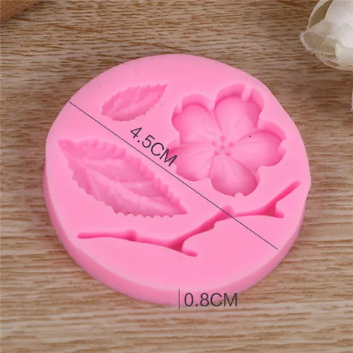 Food-grade 3D Silicone Peach Blossom Fondant Cake Mold DIY Chocolate Candy Jelly Pudding Soap Decorating bake Tool | Дом и сад