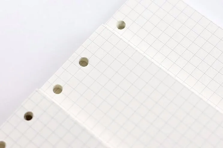 A5/A6 черная и Wahite спираль блокнот наполнитель бумага для Filofax Диарио планировщик внутренние страницы сменного переплета книжная бумага