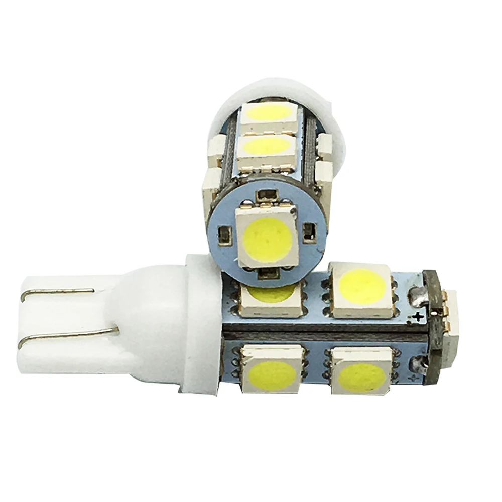 Автомобильные Боковые габаритные лампы 10X T10 9SMD 5050 холодный белый свет 194 168 W5W