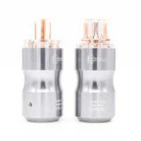 hifi audio one pair red copper plated transparent krell us version power ac plug extension adapter