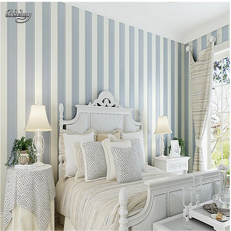 

beibehang Simple modern vertical striped nonwoven fabric 3d 3d relief flocking living room bedroom background wallpaper