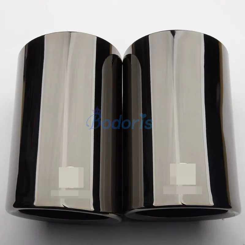 Ti-Black Color Автомобильный Стайлинг Ti черный цвет глушитель наконечник трубы конец для Volkswagen VW Tiguan L Аксессуары - Цвет: Ti-Black Color