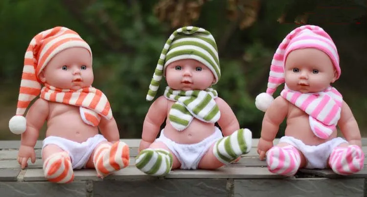 Мягкие куклы говорящие детские игрушки силиконовые Новорожденные в воду для