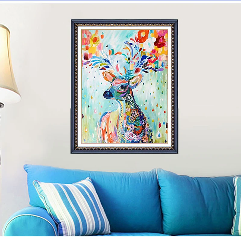 

3D Diamond Cross Painting Stitch 5D Diamond Embroidery elk Diamond Mosaic Resin Home Decor DIY Diamond Art