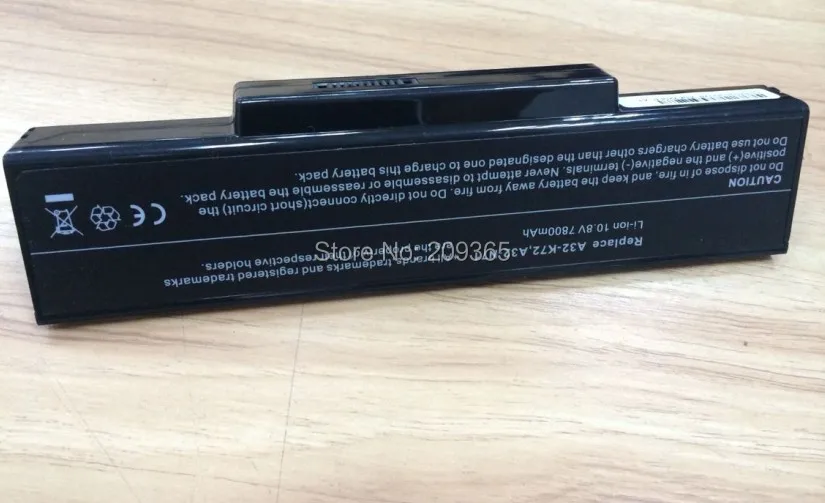 Аккумуляторная батарея 9 ячеек на 7800 мАч для Asus K72 K72F K72JR N71JQ N71VG N71VN K72J N71 K72Q N73 K73 X77 A72D