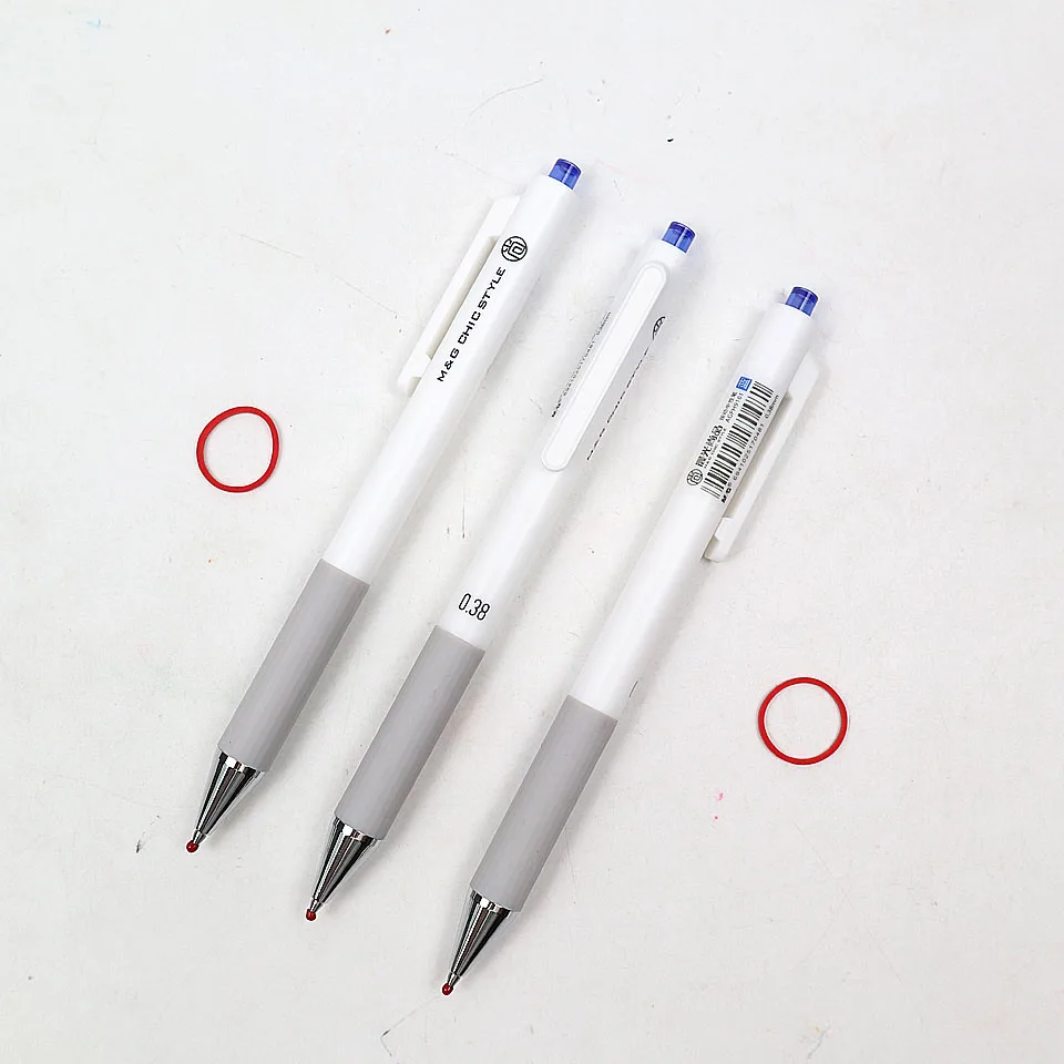 3pcs Blue ink Гелевая ручка M& G, 3 шт., 0,38 мм, офисные принадлежности, канцелярские гелевые ручки для студентов, черные, красные, синие, гелевые ручки высокого качества - Цвет: 3pcs Blue ink