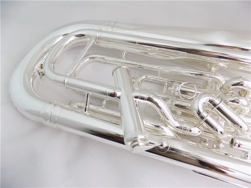 Bb euphonium 3+ 1 поршневая компенсирующая система посеребренный корпус ABS и мундштук, музыкальные инструменты профессиональные