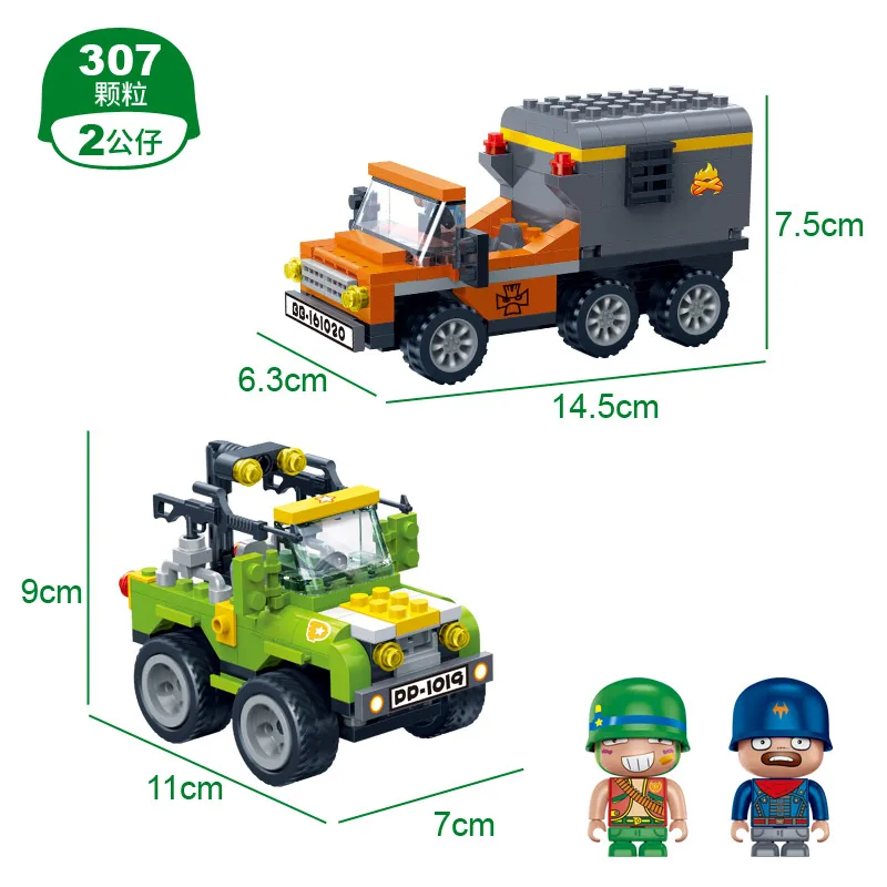 Banbao PowpowBing Caisson SUV Transport vehicle soldier блоки Строительные кирпичи Обучающие игрушки