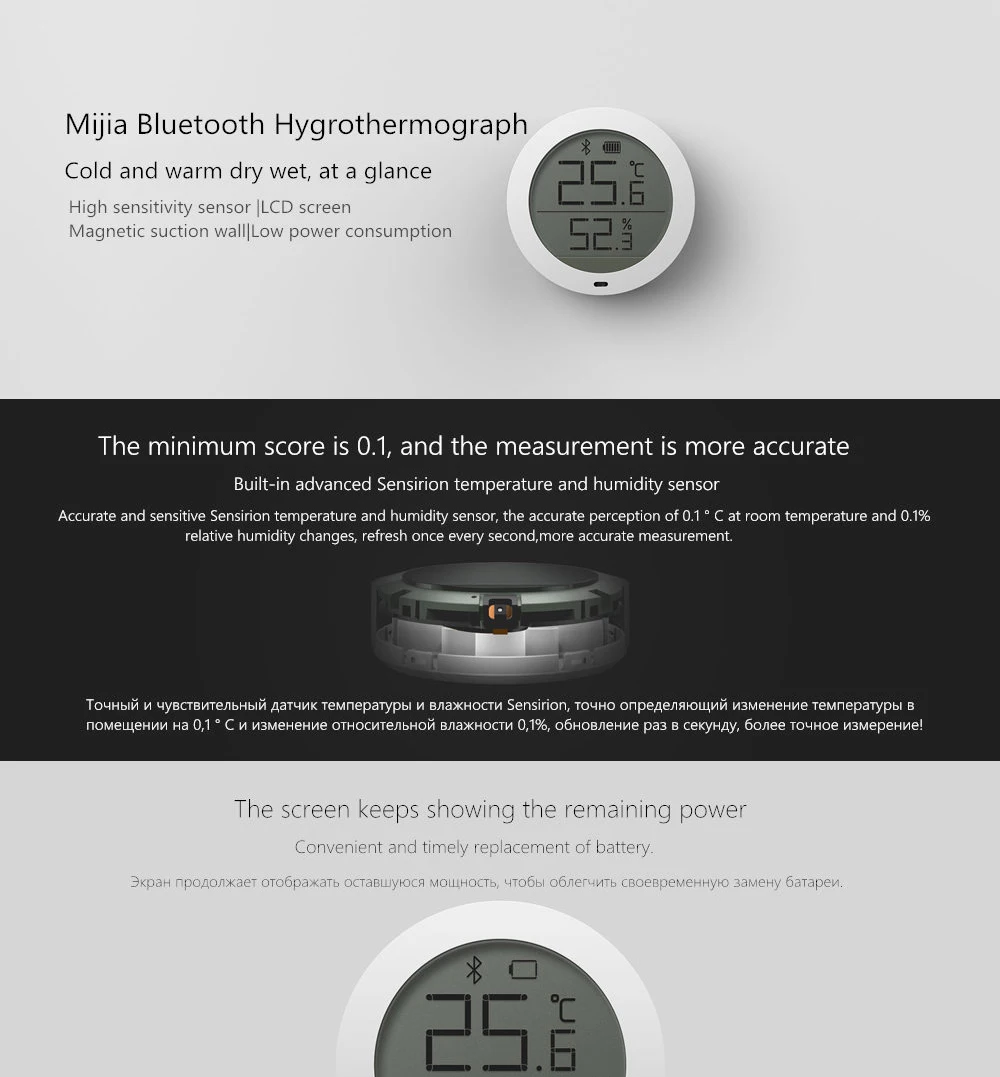 Youpin mi jia Bluetooth температура Смарт Hu mi dity сенсор цифровой термометр измеритель влажности mi Home приложение с батареей