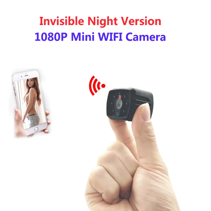 Невидимая ночная версия Wifi IP мини камера беспроводная HD 1080P для записи видео