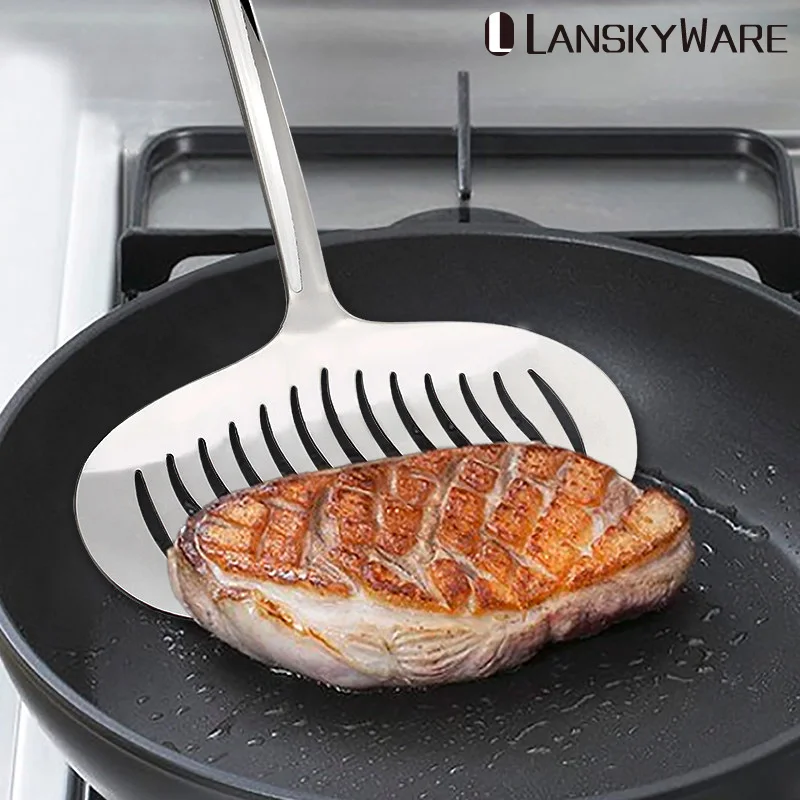 LANSKYWARE шпатель для мяса из нержавеющей стали с длинной ручкой кухонная утварь