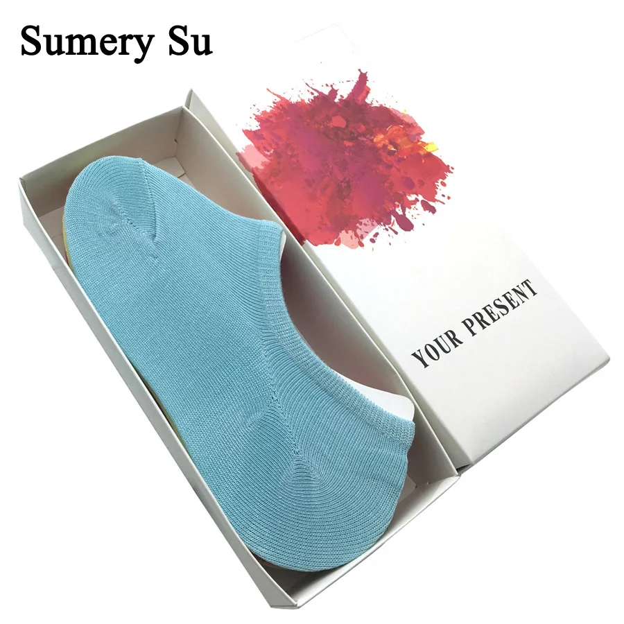 5 Pairs/Lot Fashion Ankle Socks Women Bamboo Fiber No Show  Candy Color Short Socks Female Girls Invisible Socks Hot Sale