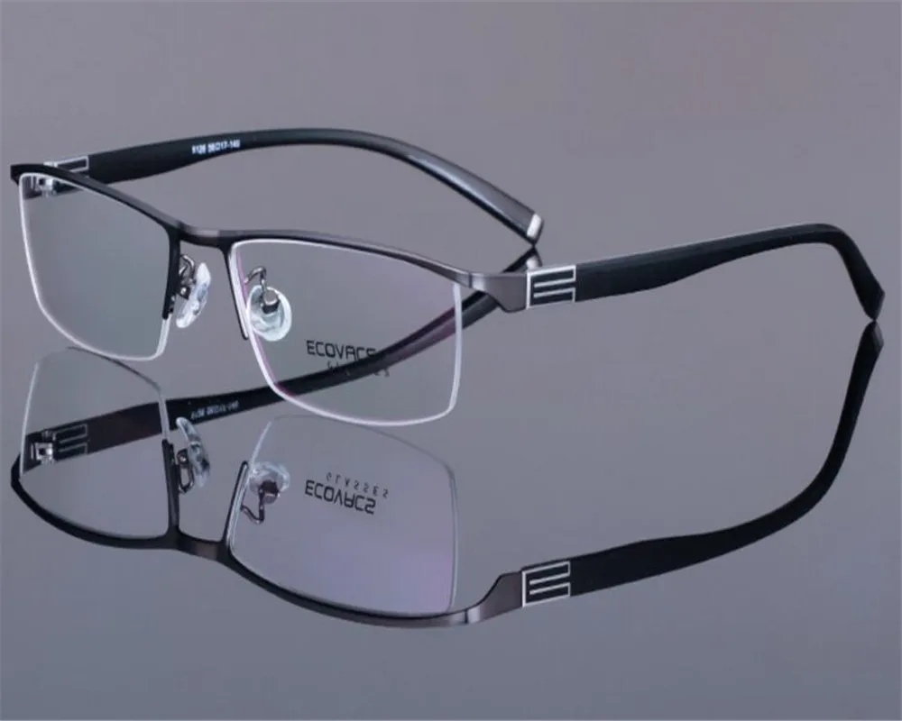 

EYELOOK Business Men Half Rim Fashion Alloy Optical Eyewear Blue Black Presbyopia Spectacle Reading Eyeglasses ZM56170