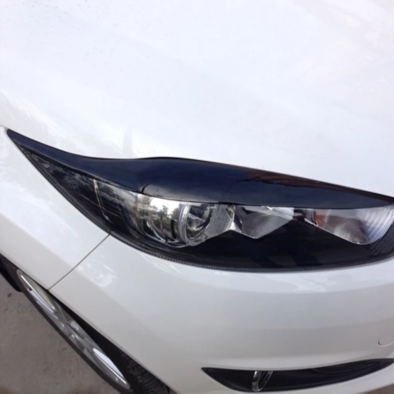 Неокрашенная Стекловолоконная фара век бровь для Ford Fiesta MK8 2013 2015|headlight eyelids|eyebrow