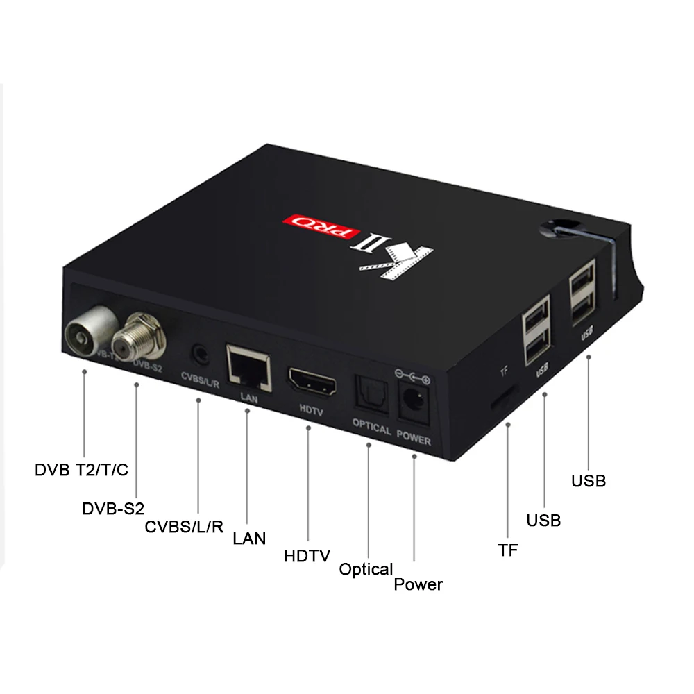 2 Гб 16 ROM Android 7 1 TV Box KII Pro декодер DVB-S2 DVB-T2 S905d Четырехъядерный 4K HD медиаплеер DVB T2 S2