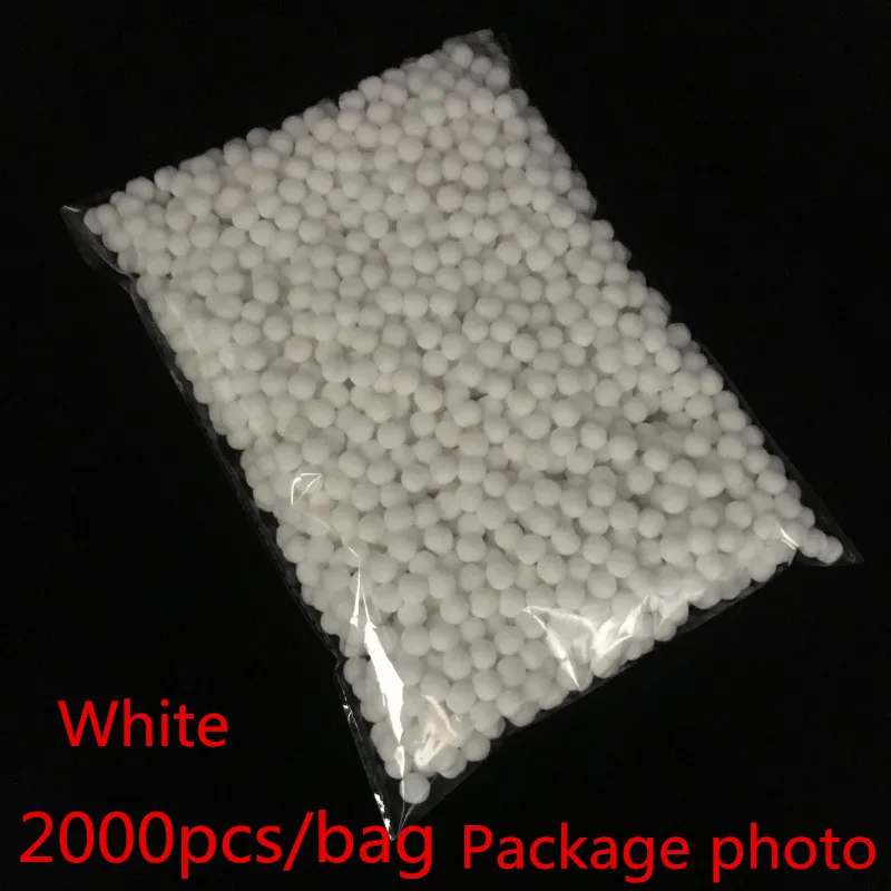 White Разноцветные помпоны, 10 мм, 2000 шт., мягкие помпоны, пушистые плюшевые помпоны для рукоделия, помпоны для домашнего декора, швейные принадлежности - Цвет: White