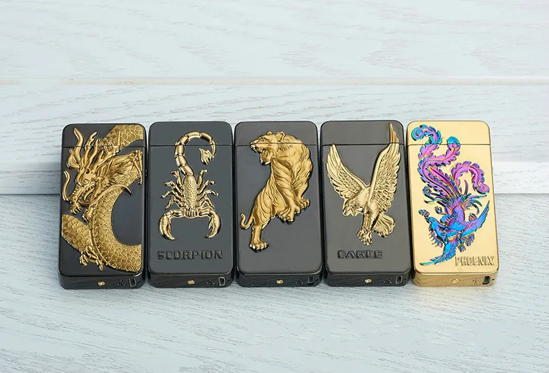 Импульсная дуговая Зажигалка USB перезаряжаемая Креативный дизайн электрическая