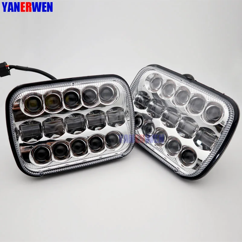 

2PCS 5X7 7X6 inch Rectangular Sealed Beam LED Headlight With High Low Beam LED for H6014 H6052 H6054 H6052 LED Headlight