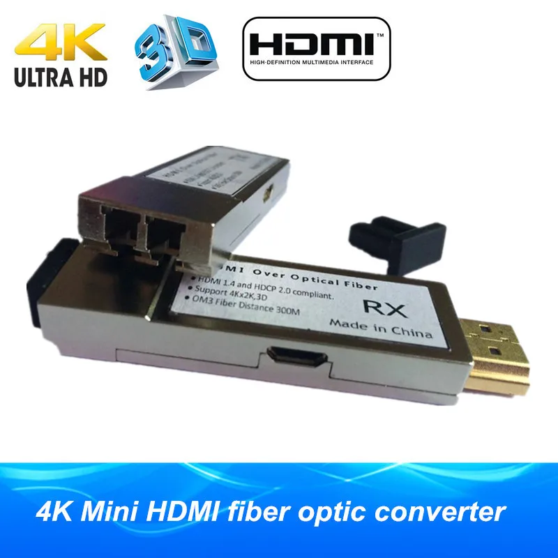 Мини удлинитель HDMI Micro USB 300 м/984ft HDMI1.4 4K * 2K 3D оптоволоконный конвертер по