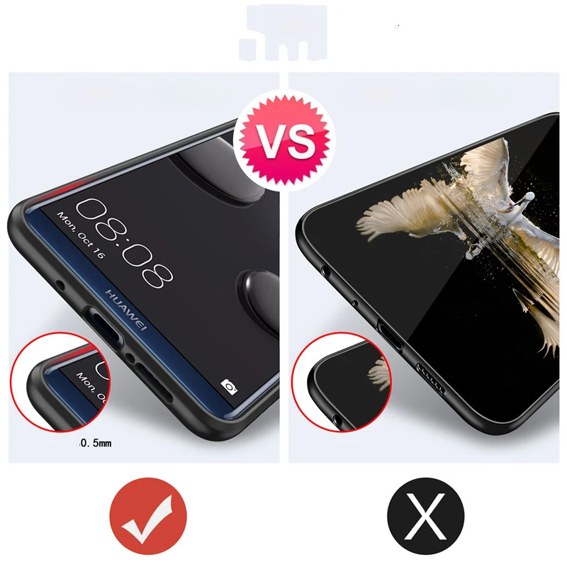 Адсорбция Магнитный Автомобильный кронштейн Прозрачный чехол для Huawei mate 10
