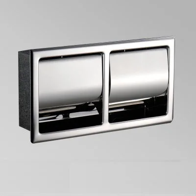 Polished Double H Premintehdw 304 нержавеющая сталь полированный настенный встраиваемый Встроенный держатель туалетной бумаги для общественных отелей розовое золото скрытый рулон ткани - Цвет: Polished Double H