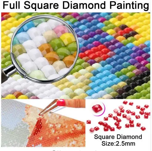 DIY Diamond Painting Needlework Cake & milk Cookies Full Square/Round Mosaic Embroidery Landscape Pattern Decor | Дом и сад