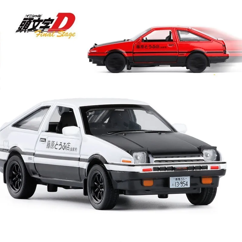 1:32 мультфильм начальный D AE86 сплав металла литья под давлением автомобили модельные автомобили RX7 тяните назад свет игрушки для детей горячий суперкар колеса