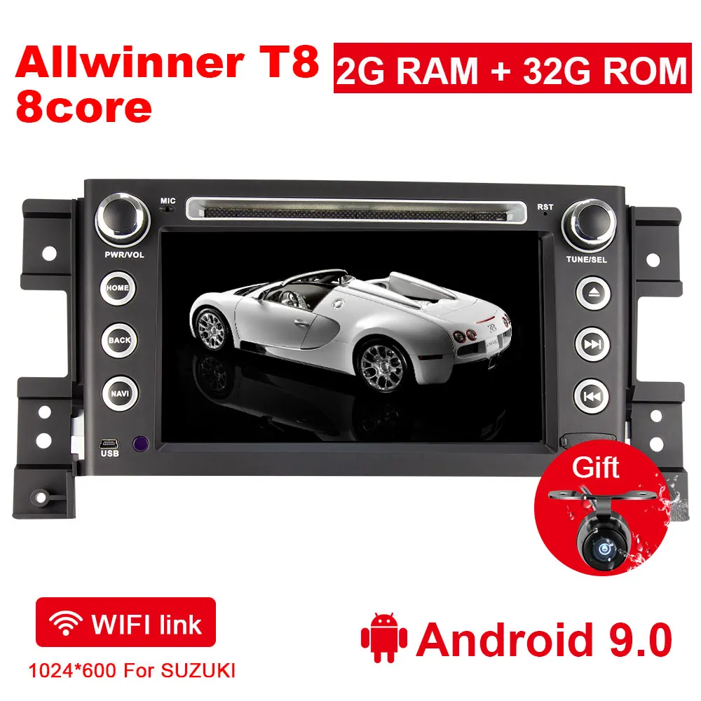 2G 32G Eunavi ips Android 9,0 автомобильный dvd для Suzuki Grand Vitara 2005-2012 мультимедиа головное устройство gps радио gps плеер стерео gps навигация - Цвет: 2G 32G