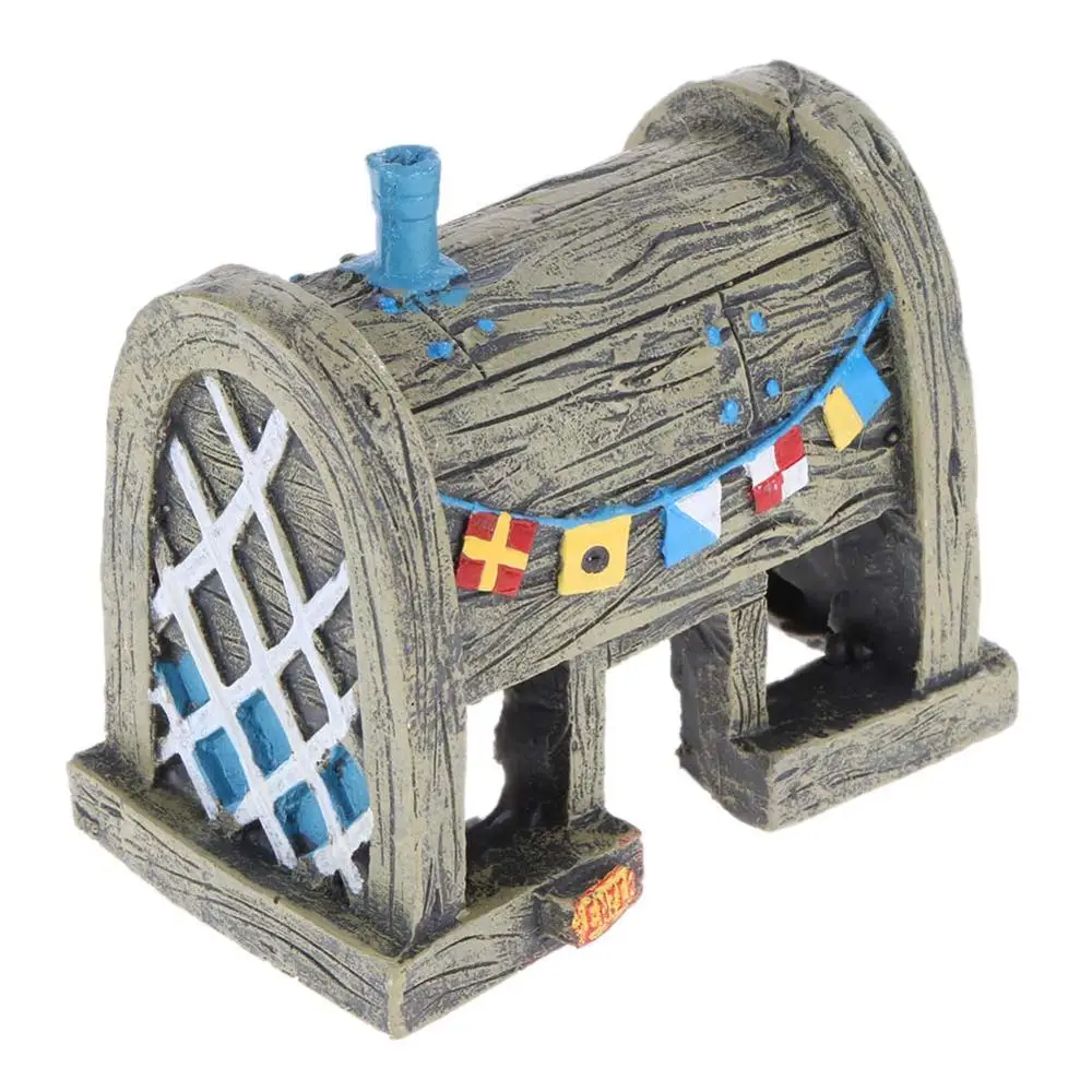 Декоративные украшения для аквариума из смолы искусственный бочонок пещера