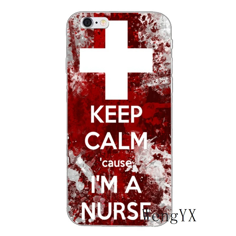 Силиконовый чехол для телефона Keep Calm I'm a Nurse для iPhone XR X XS Max 8 7 6s 6 plus SE 5s 5c 5 iPod Touch - Цвет: a-Nurse-A-06