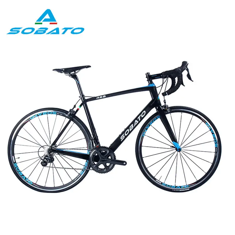 SOBATO 700 * 28C карбоновый дорожный велосипед двойной V тормоз 2*11 скоростной полный