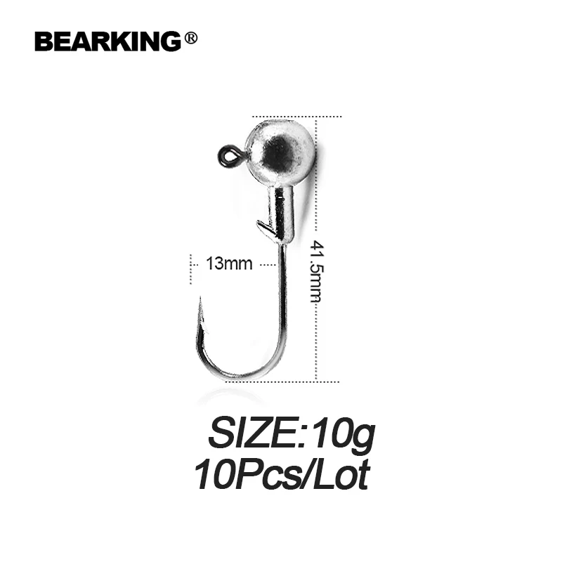 BEARKING 1 г, 2 г, 3 г, 4 г, 5 г, 6 г, 7 г, 10 г, 20 г, 22 г, кривошипный крючок, свинцовый крючок для рыбалки - Цвет: 10g