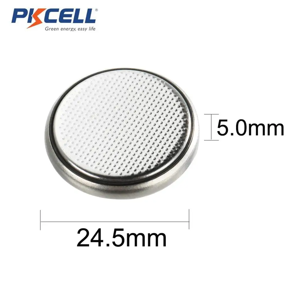 10 х PKCELL 600 мАч KCR2450 5029LC LM2450 3 В литиевая батарея CR 2450 DL2450 батарейки для часов игрушек