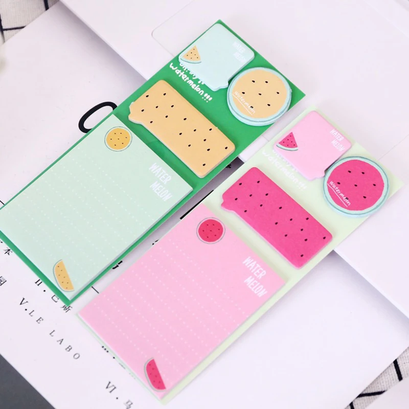 2xnovelty арбуз нарезанный Блокнот N Times Липкие заметки Kawaii Канцтовары DIY Скрапбукинг