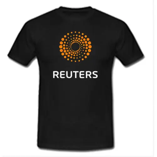 REUTERS логотип футболка черный новый Для мужчин 2018 короткий рукав Повседневное |