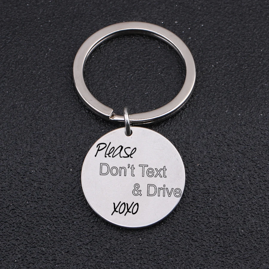 Пользовательское имя модный брелок с гравировкой pleastedon't Text Drive