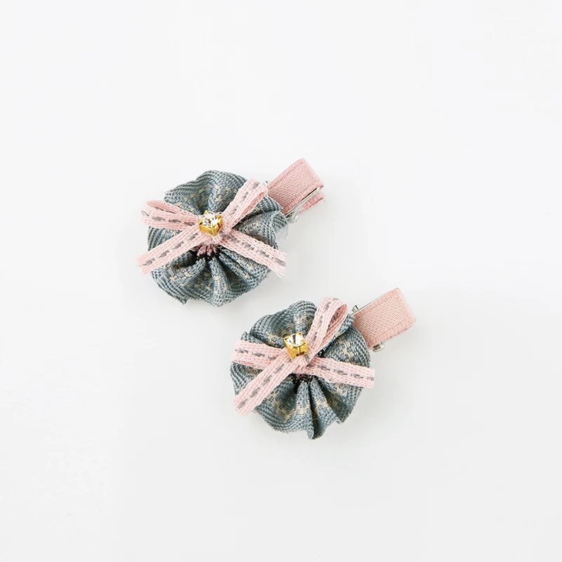 4 Color Handmade Cute Fabric Flower Hair Clips For Baby Girls Dots Hairpins Accessories Children Kids | Детская одежда и обувь