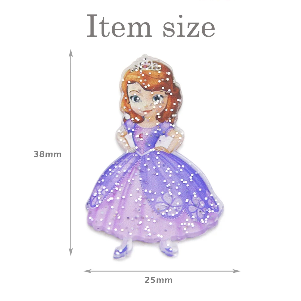Cartoon Animal Transparent Glitter Planar Resin Acrylic For HairBow DIY Decoration Crafts Accessories 5pcs,5Yc6001 - Цвет: 1079376001