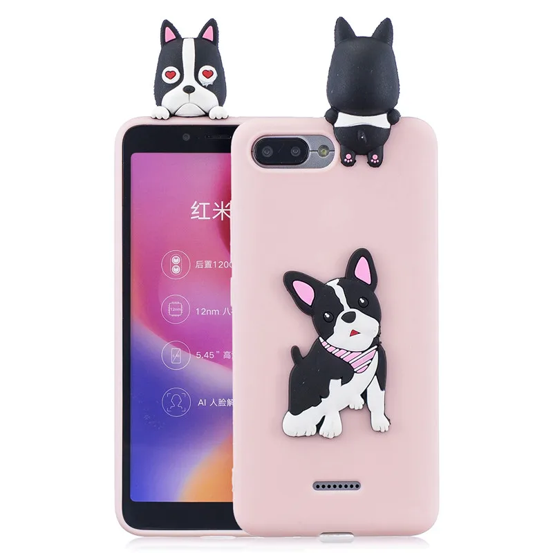 Мягкий Силиконовый ТПУ чехол для Xiaomi Redmi 6A 3D единорог панда кошка телефона xiomi redmi