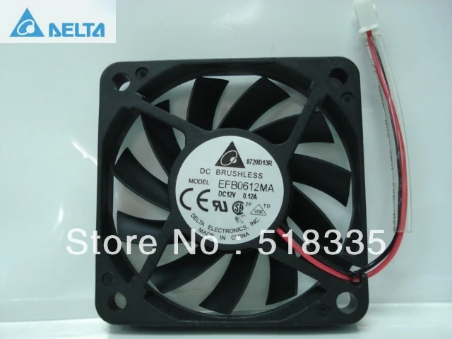 

for delta EFB0612MA 6CM 60MM 60*60*10MM 6010 12V 0.12A Cooling fan