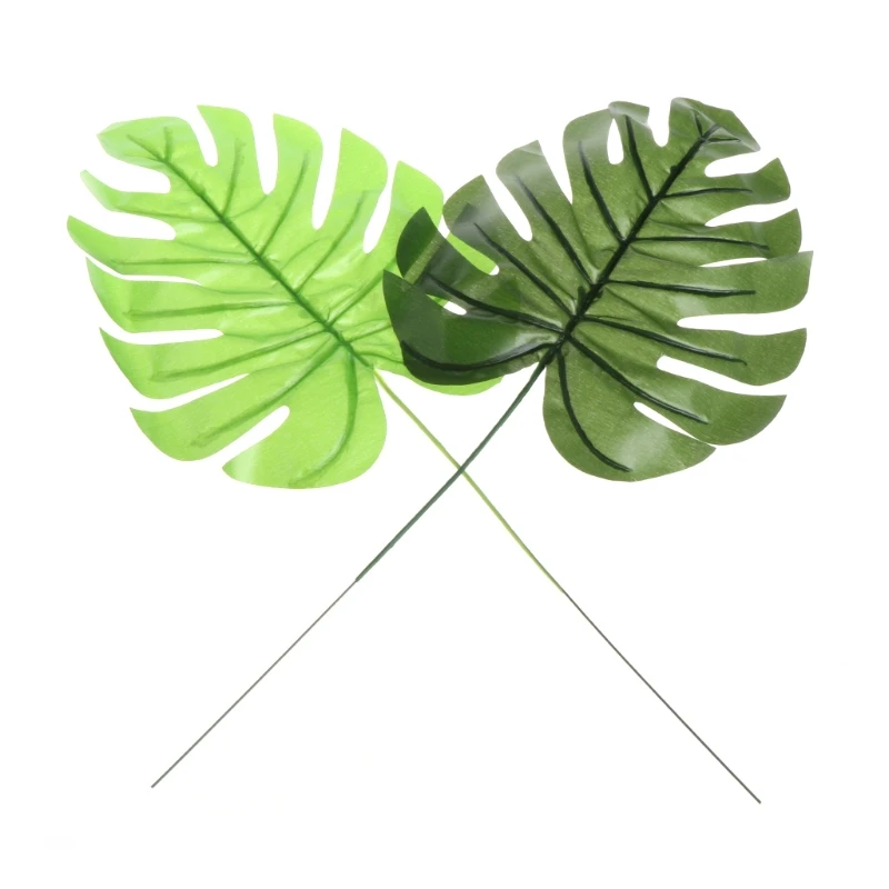 Artificial Monstera Palm Leaves Green Plants Wedding Decoration Fake Flowers Arrangement Plant Leaf | Дом и сад